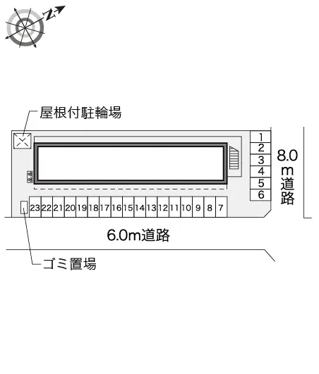★手数料０円★郡山市安積町日出山４丁目　月極駐車場（LP）